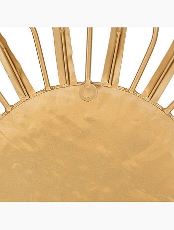Décoration murale soleil en métal doré 80cm edwige