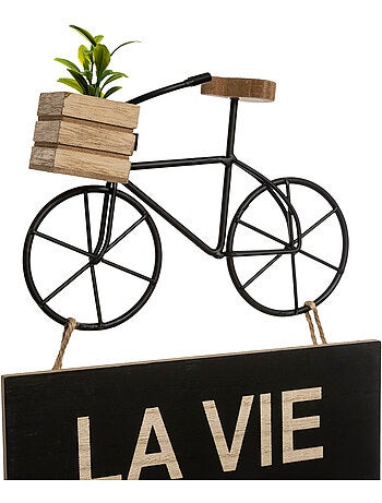 Décoration murale vélo en bois et métal VÉLO