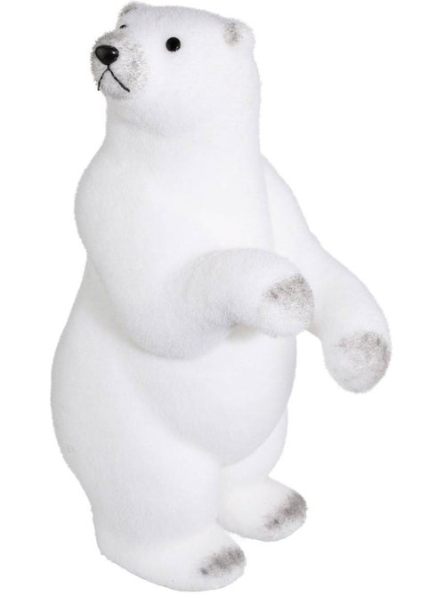 Décoration noël, ours debout floqué  h.50cm - Kiabi