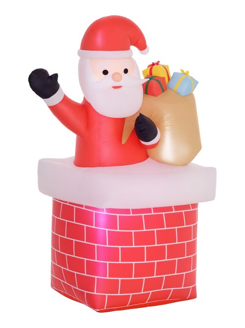 Décoration Père Noël gonflable LED H.195 cm - Kiabi