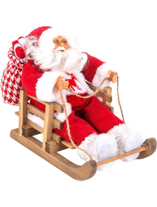 Perruque et barbe 'Père-Noël' - Blanc/rouge - Kiabi - 8.80€