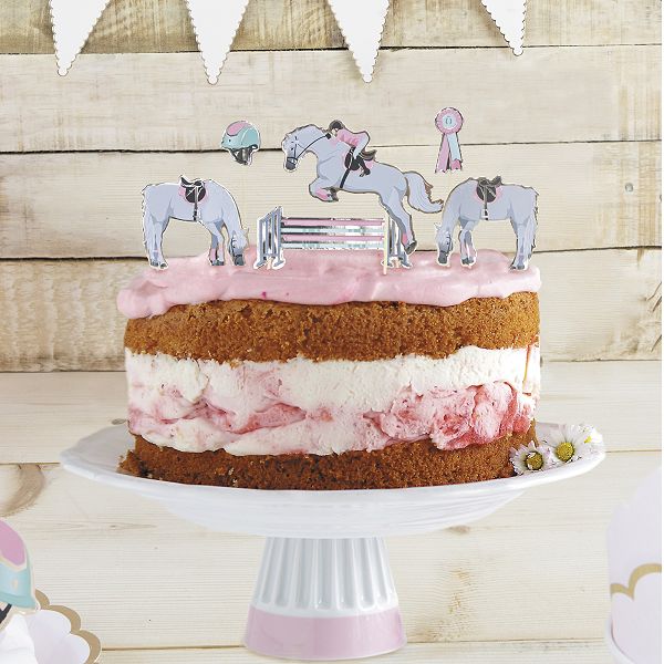 Decoration Pour Gateau Equitation Accessoires Rose Blanc Kiabi 3 00