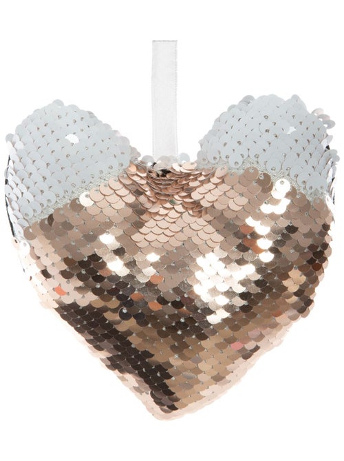 Décoration pour sapin de Noël cœur en sequin - Kiabi