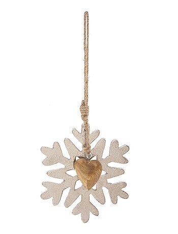 Décoration pour sapin de Noël en bois Lodge - Flocon