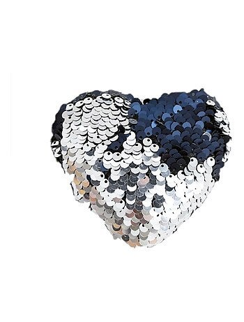 Décoration pour sapin de Noël en sequin Cœur