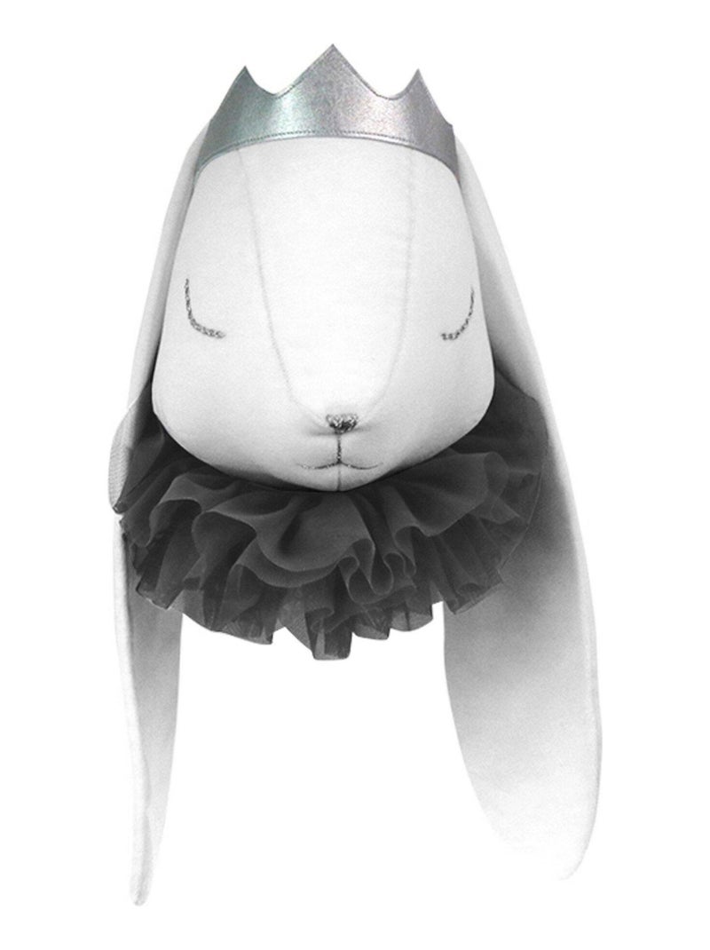 Décoration trophée murale en peluche, lapin Prince SEVIRA KIDS Blanc - Kiabi