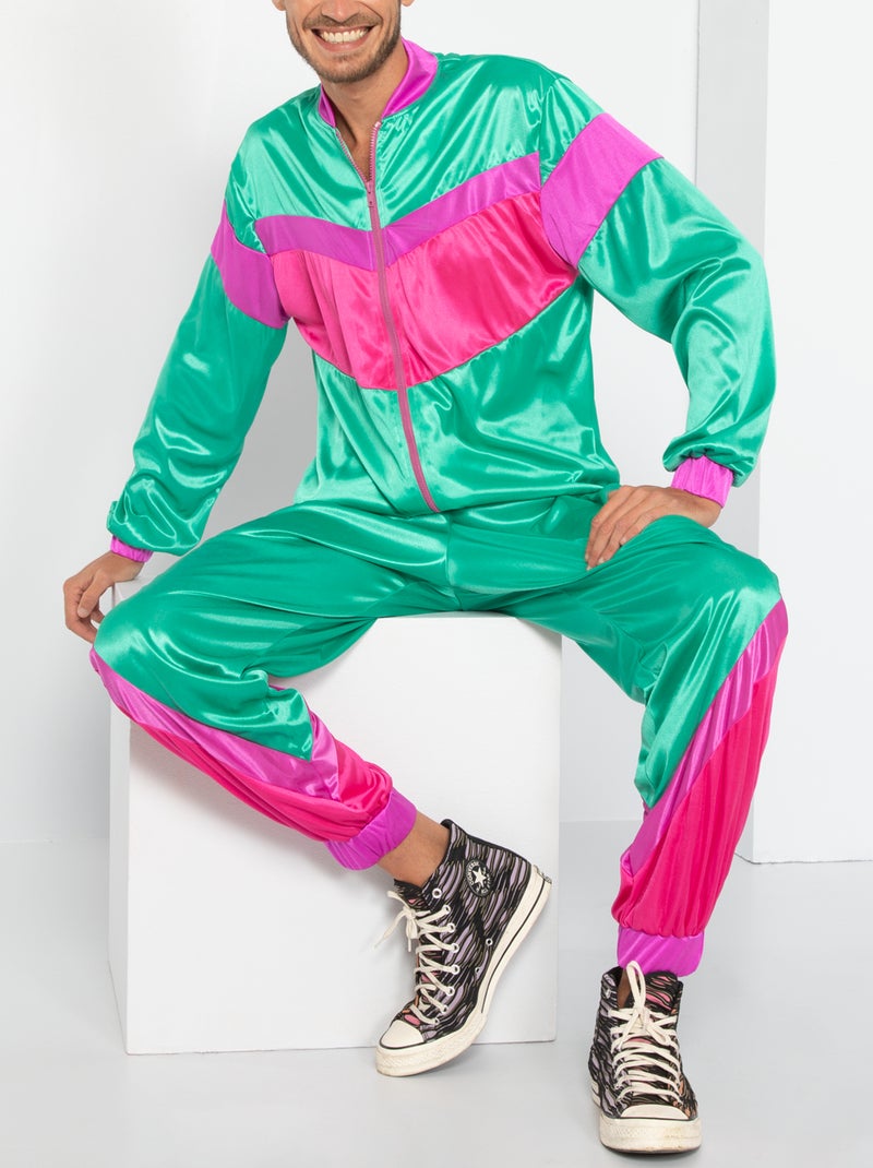 Déguisement années 80 vert/rose - Kiabi