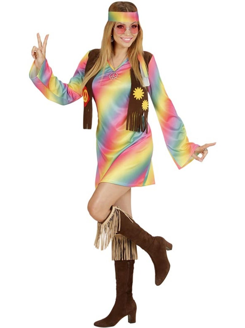Déguisement Belle Hippie - Femme - M Multicolore - Kiabi