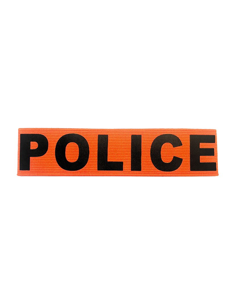 Déguisement brassard de police orange - Kiabi