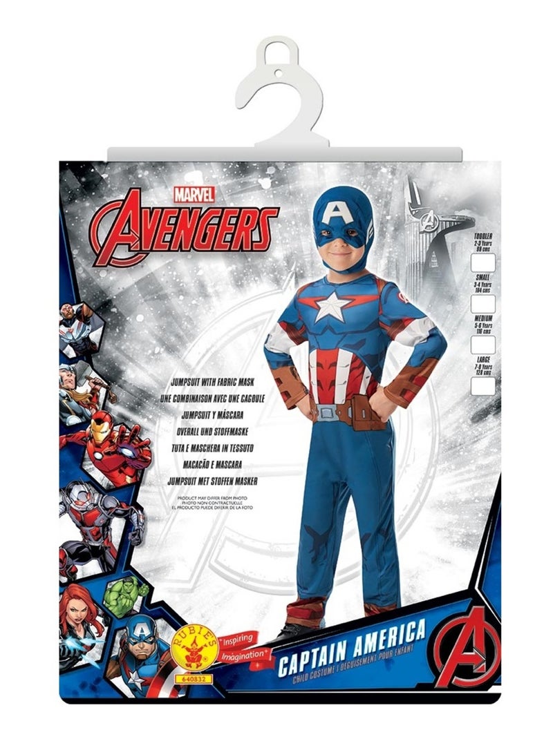 Déguisement Captain America enfant Bleu - Kiabi