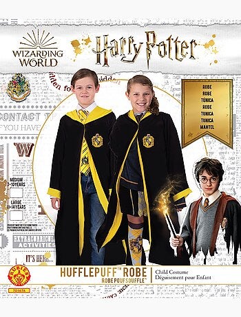 Déguisement classique Poufsouffle - HARRY POTTER - Robe de Sorcier à Capuche - Enfant 7/10 ans
