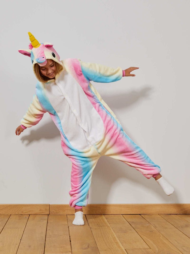 Déguisement combinaison licorne multicolore - Kiabi