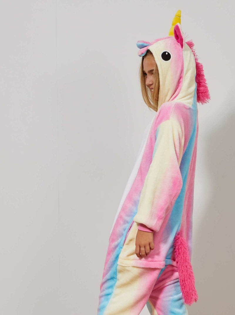 Déguisement combinaison licorne multicolore - Kiabi