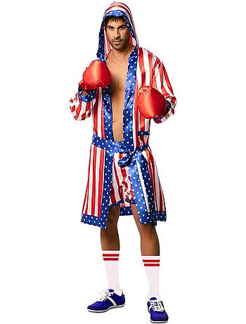 Déguisement de boxeur professionnel usa avec ceinture pour homme