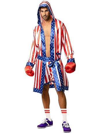 Déguisement de boxeur professionnel usa avec ceinture pour homme