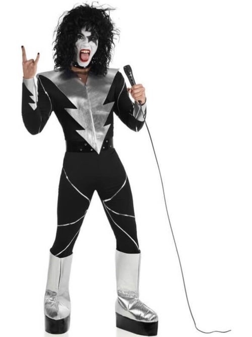 Déguisement de chanteur de rock maquillé pour homme - Kiabi