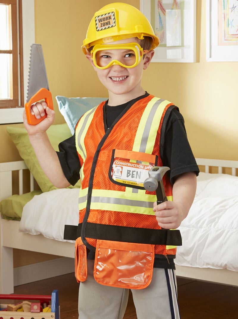 Déguisement de chef de chantier Orange - Kiabi