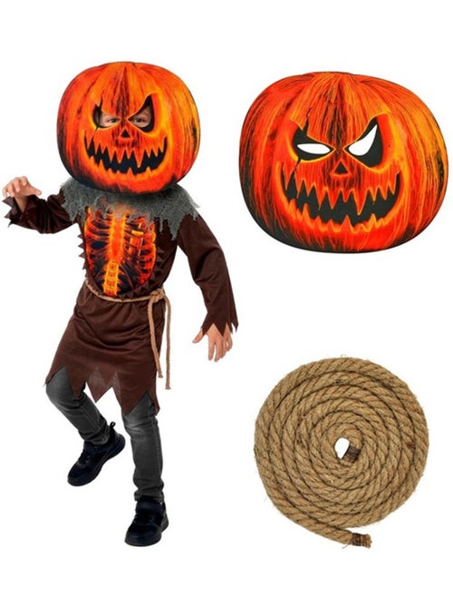 Déguisement de citrouille terrifiante avec masque - Kiabi