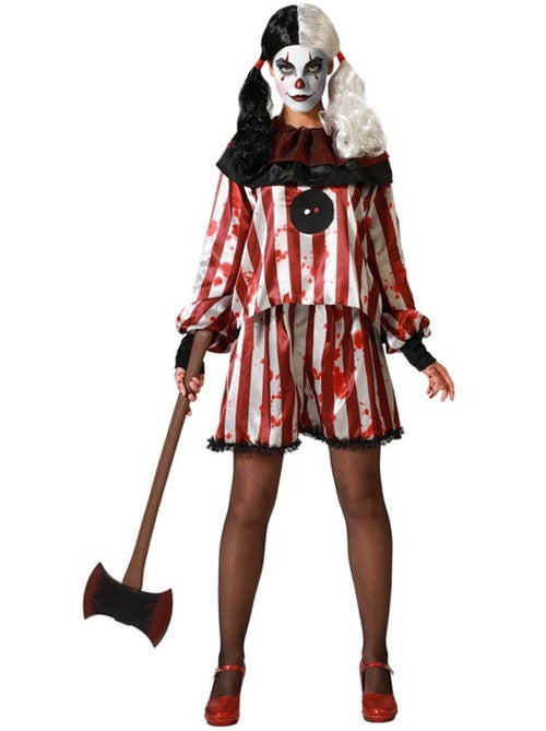 Déguisement de clown féminine à rayures pour femme - Kiabi