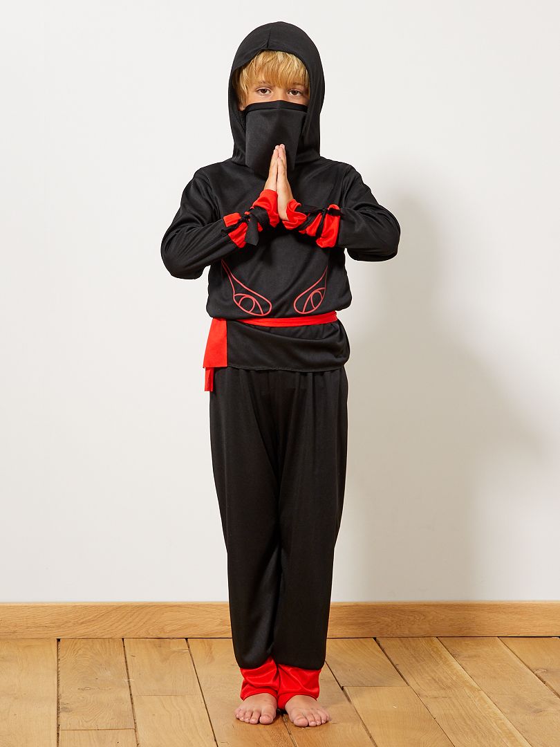 Déguisement de guerrier ninja noir/rouge - Kiabi
