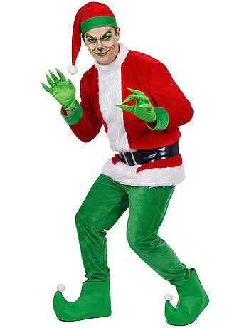 Déguisement de lutin grincheux de noël pour homme