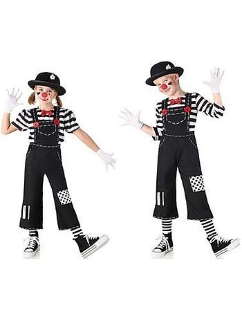 Déguisement de mime amusant à rayures