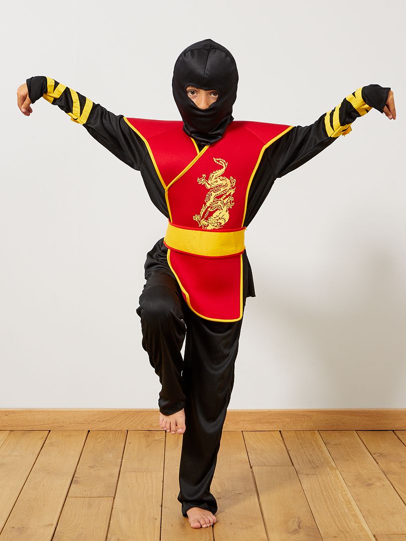 Déguisement de ninja noir/rouge - Kiabi