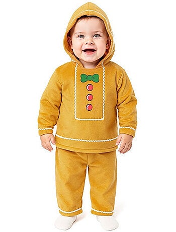 Déguisement de petit biscuit au gingembre avec capuche pour bébé