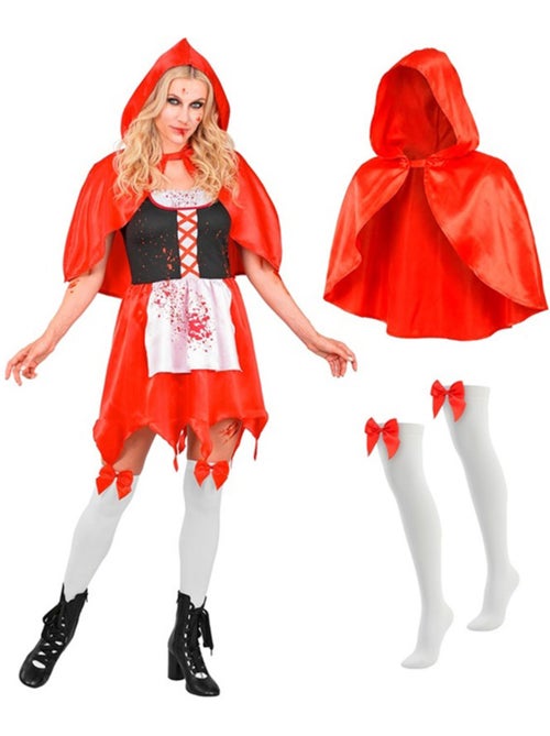 Déguisement de petit chaperon rouge zombie pour femme - Kiabi