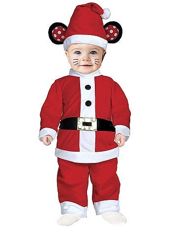 Déguisement de petit souriceau père noël avec ceinture pour bébé