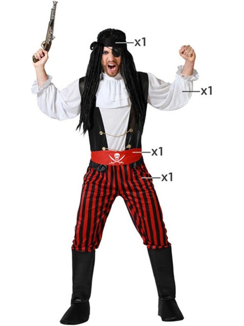Déguisement de pirate à rayures pour homme Multicolore - Kiabi