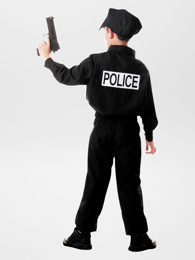 Déguisement de policier combinaison + casquette + ceinture - noir - Kiabi -  12.25€