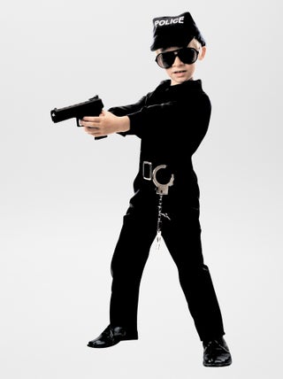 Déguisement de policier combinaison + casquette + ceinture
