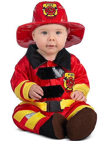 Déguisement de pompier avec casque pour bébé