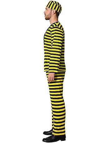 Déguisement de prisonnier à rayures pour homme