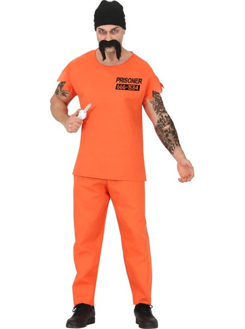 Déguisement de prisonnier avec bonnet pour homme - Kiabi Déguisement de prisonnier avec bonnet pour homme - Kiabi