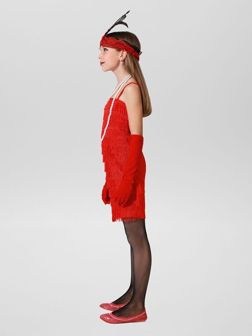 Robe charleston rouge - Déguisement femme - v29225