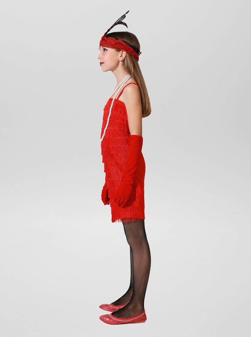 Déguisement de robe 'Charleston' Rouge - Kiabi
