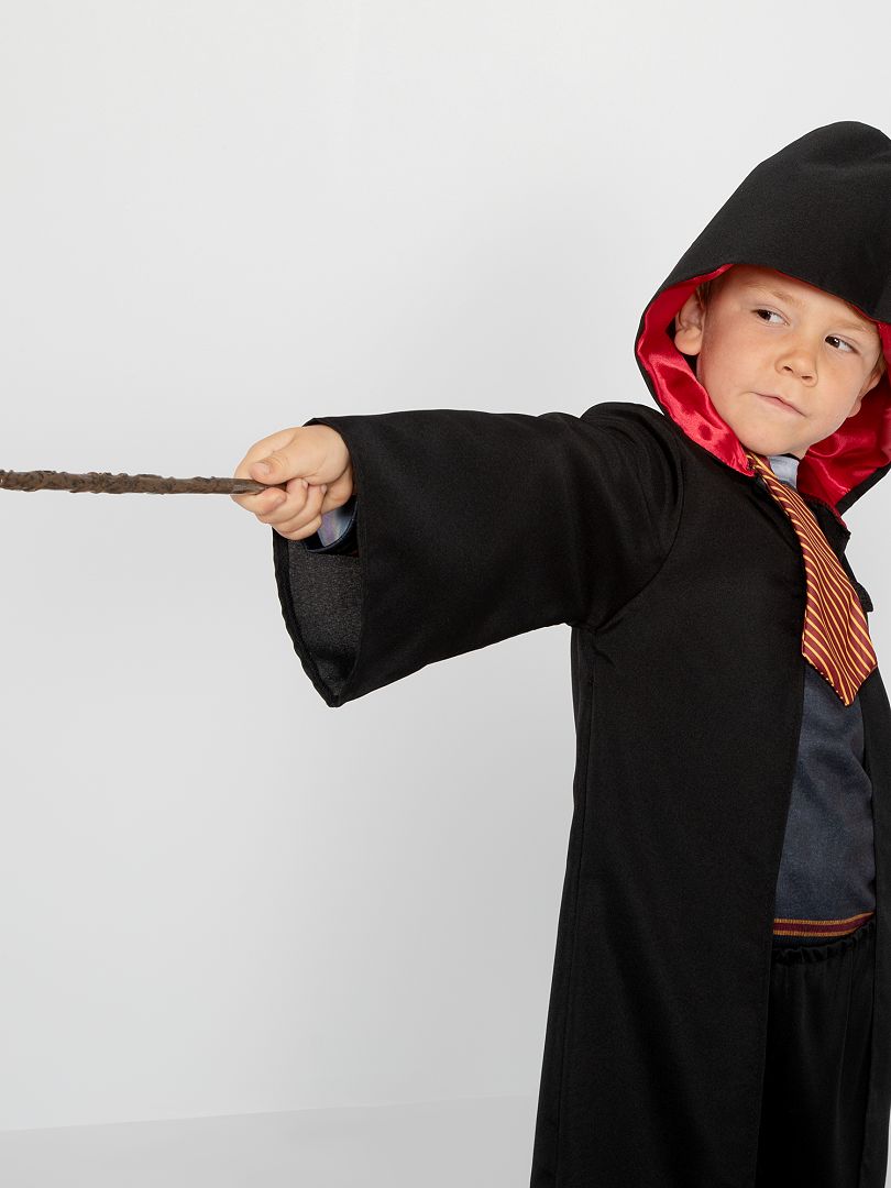 Costume enfant mixte cape sorcier noir/bordeaux - Costume enfant - Halloween