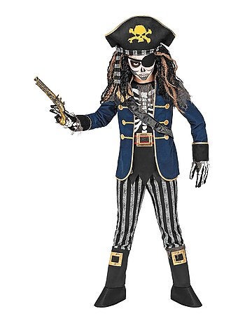 Déguisement de Squelette Capitaine Pirate - Garçon