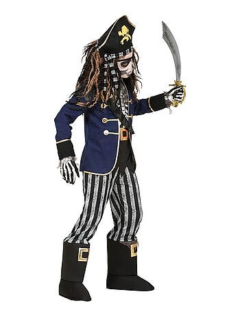 Déguisement de Squelette Capitaine Pirate - Garçon