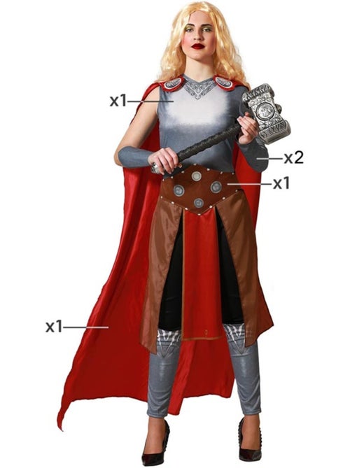 Déguisement de super-héroïne nordique pour femme - Kiabi