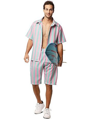 Déguisement de surfeur à rayures pour homme