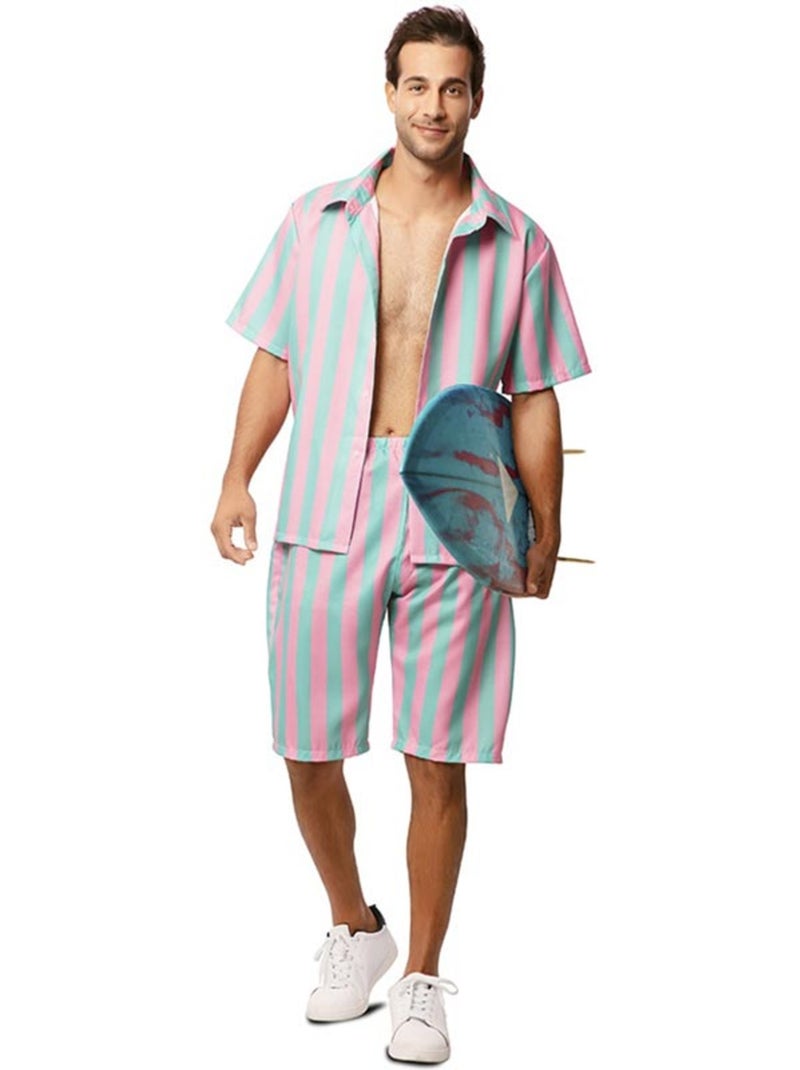 Déguisement de surfeur à rayures pour homme Multicolore - Kiabi