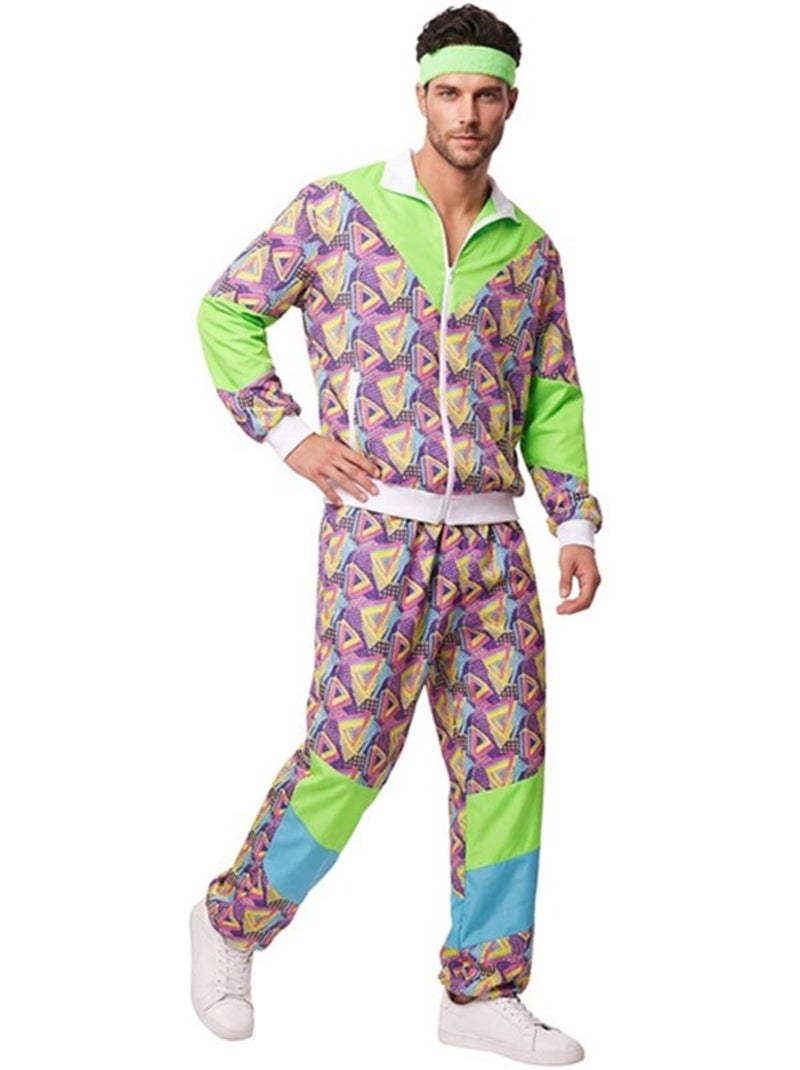 Déguisement de survêtement imprimé des années 90 pour homme Multicolore - Kiabi