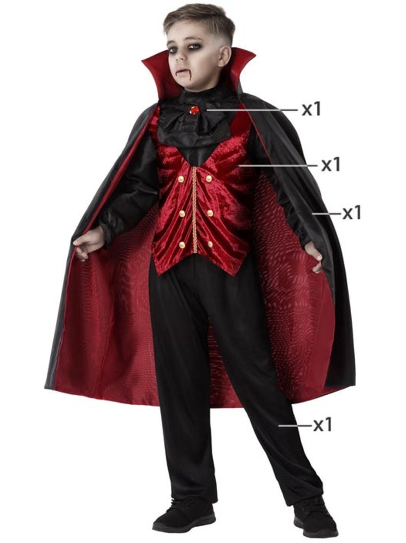 Déguisement de vampire bordeaux Multicolore - Kiabi