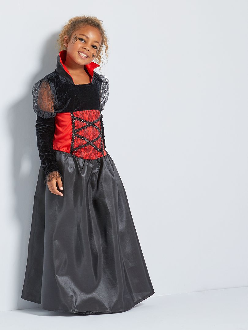 Déguisement Vampire Satiné Fille Halloween, Achat De Déguisements