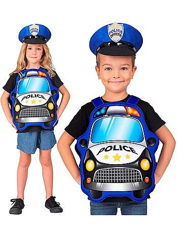 Déguisement de voiture de police avec chapeau