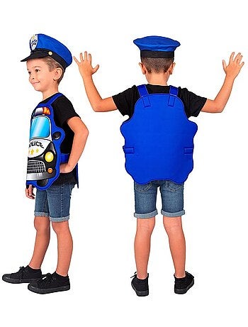Déguisement de voiture de police avec chapeau