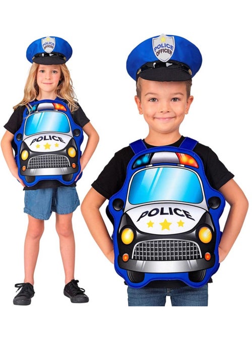 Déguisement de voiture de police avec chapeau - Kiabi